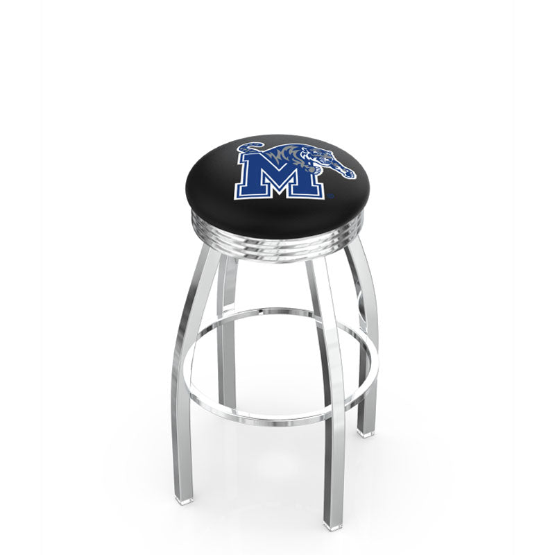 Holland Bar Stool L8C3C Logo Contemporary Chrome Backless Swivel Stool