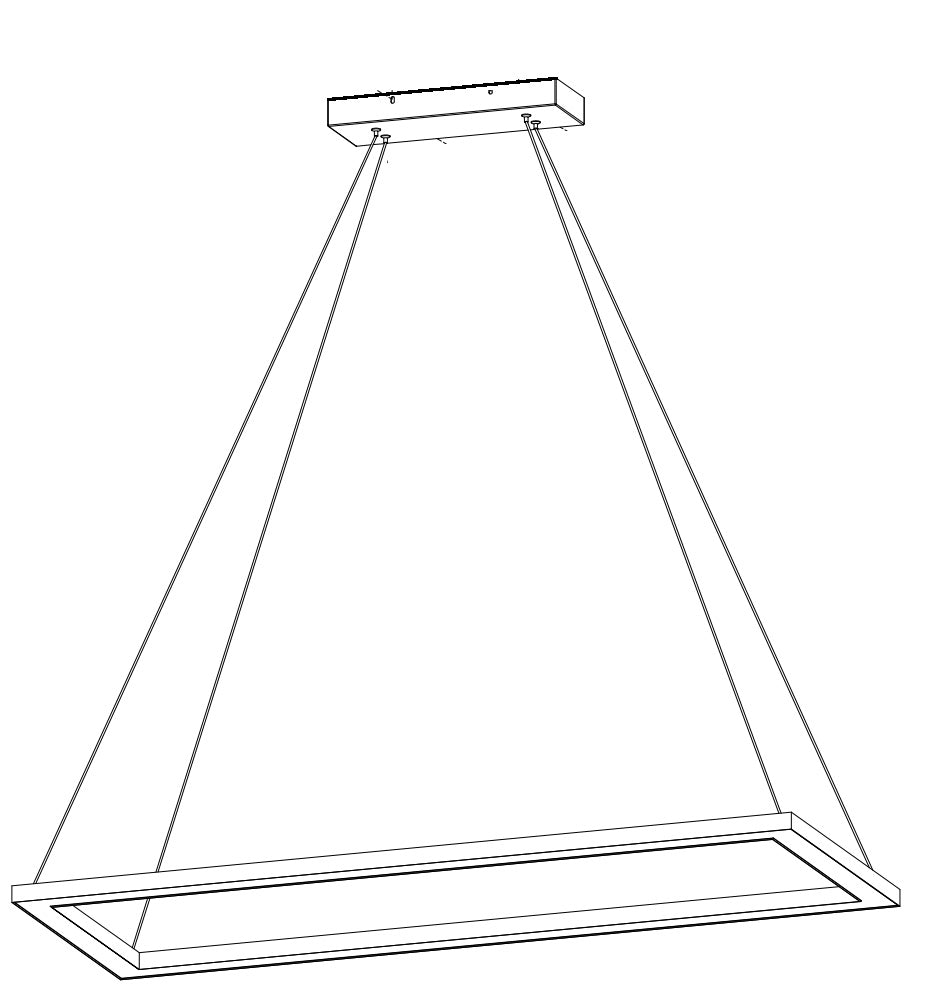Ram Game Room - 47" LED Rectangular Game Table Light Fixture (LEDGM-48)