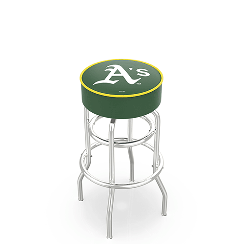 Holland Bar Stool L7C1 Logo Retro Double Ring Chrome Swivel Stool