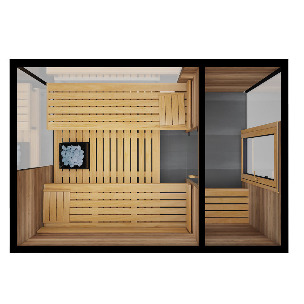 ThermaSol Ombra - Lapacho Wood, 4-6 Person, Outdoor Sauna