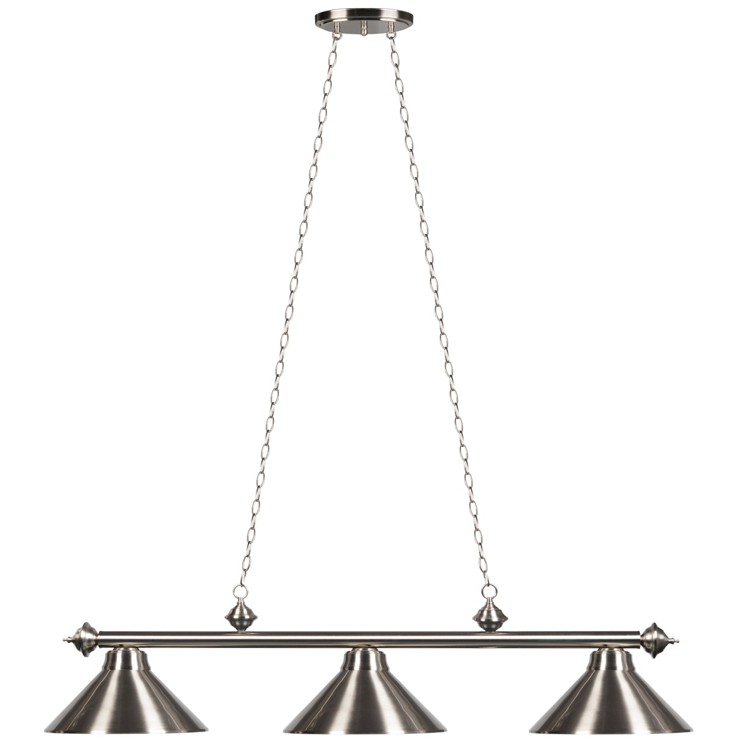 Ram Game Room - 3 Shade Metal Billiard Fixture (PR54)