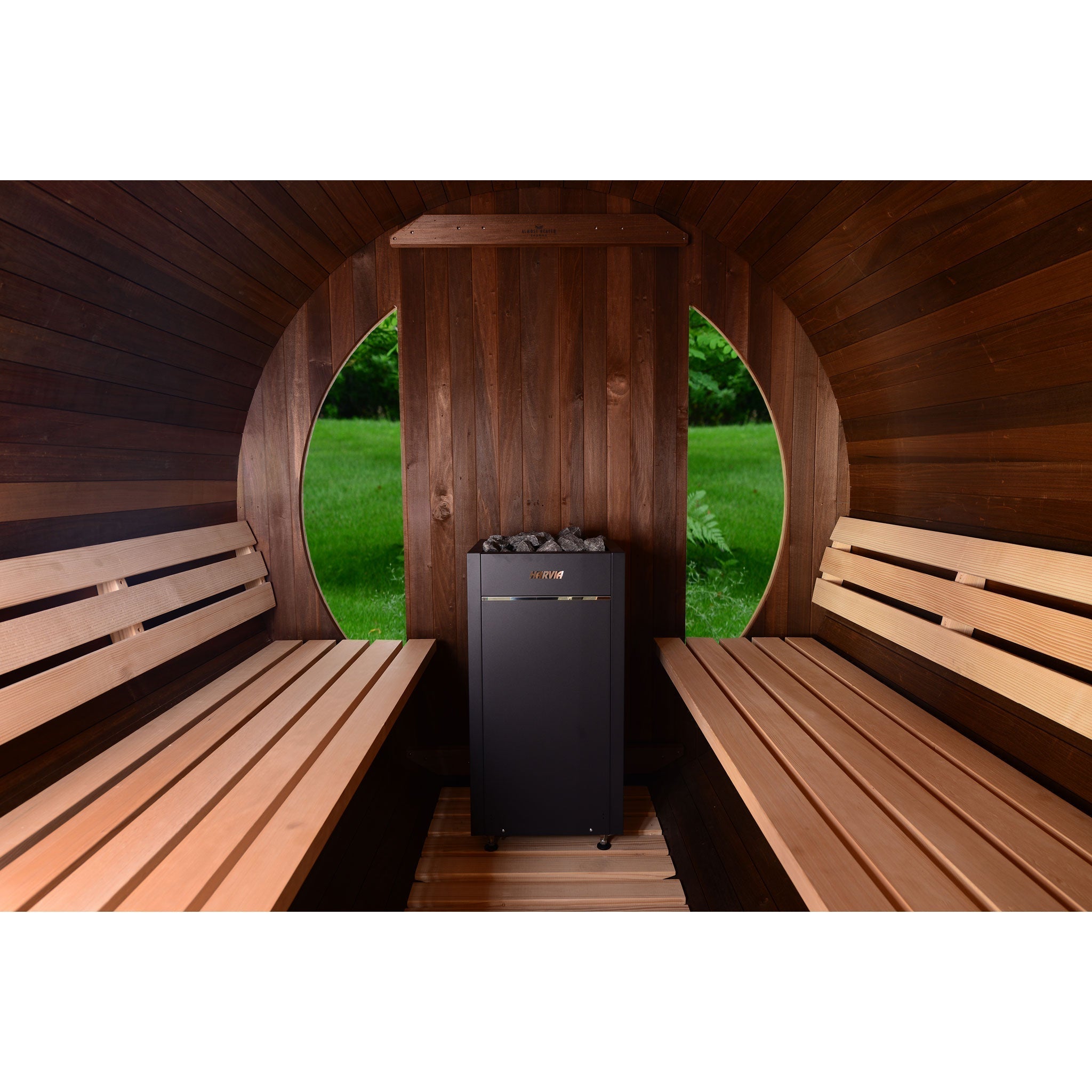 ThermaSol Phoenix - Popular, Onyx Stainless Steel, 4-6 Person, Barrel Sauna