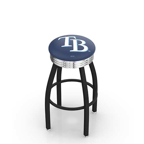 Holland Bar Stool L8B3C Logo Contemporary Backless Swivel Stool with Ribbed Chrome Ring