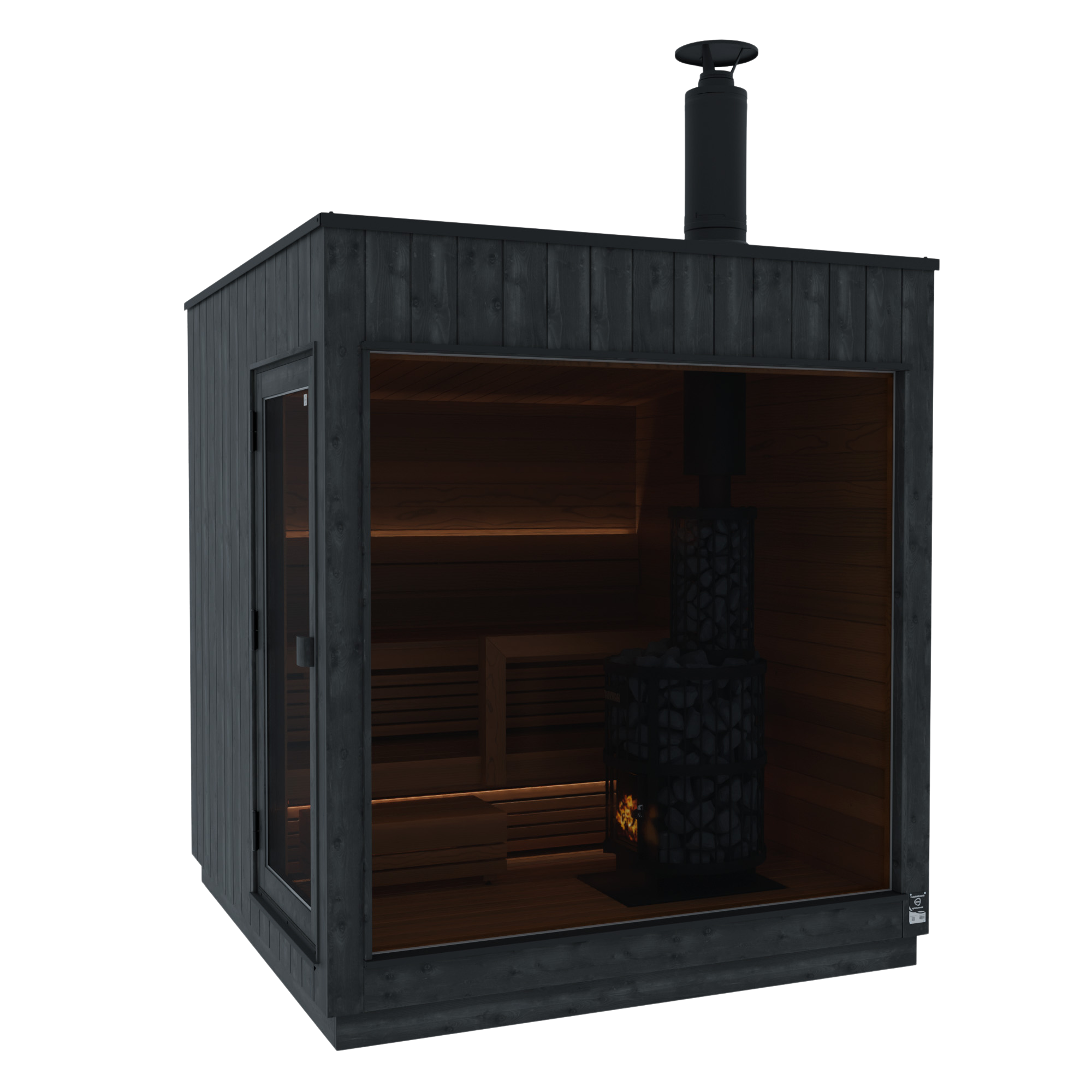 ThermaSol Nordic Misty - Dark Nordic Spruce, 2-6 Person, Outdoor Sauna