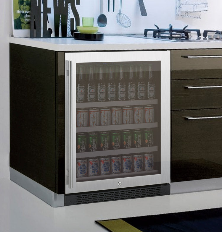 Allavino 24" Wide FlexCount II Tru-Vino Stainless Steel Right hinge Beverage Center - VSBC24-SR20