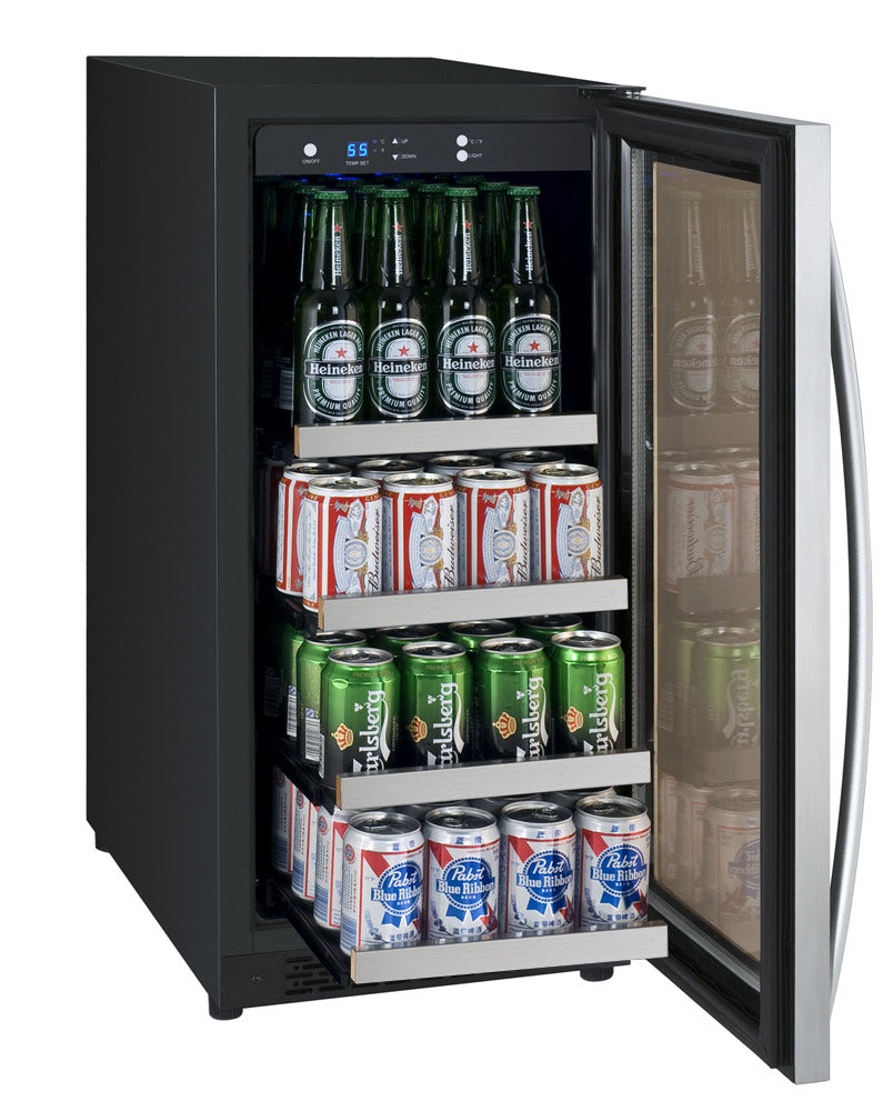Allavino 15" Wide FlexCount II Tru-Vino Stainless Steel Right Hinge Beverage Center - VSBC15-SR20