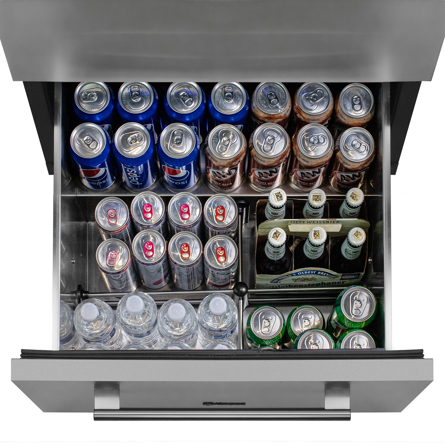 Kegco 24" Wide Outdoor Built-In Stainless Steel Commercial Two-Drawer Refrigerator