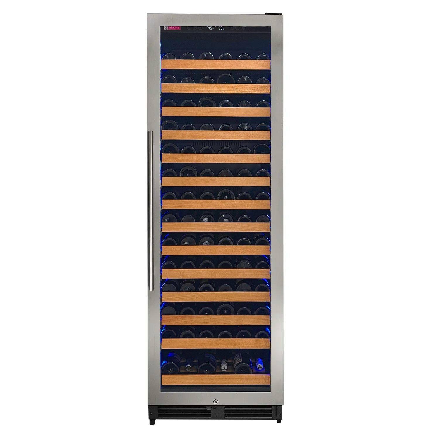 Allavino Reserva Series 163 Bottle 71" Tall Single Zone Right Hinge Stainless Steel Wine Cooler Refrigerator