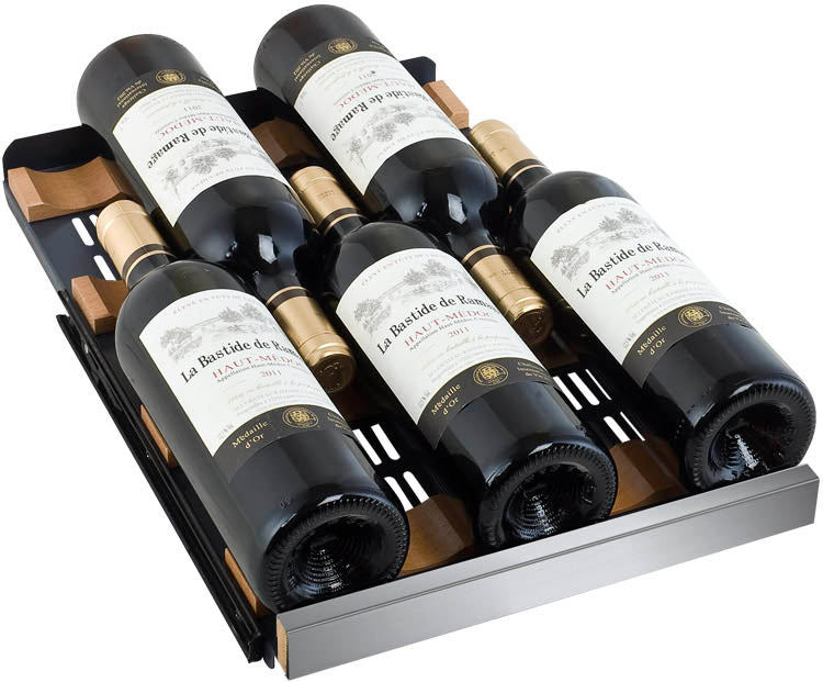 Allavino 15" Wide FlexCount II Tru-Vino 30 Bottle Single Zone Stainless Steel Left Hinge Wine Refrigerator - VSWR30-1SL20