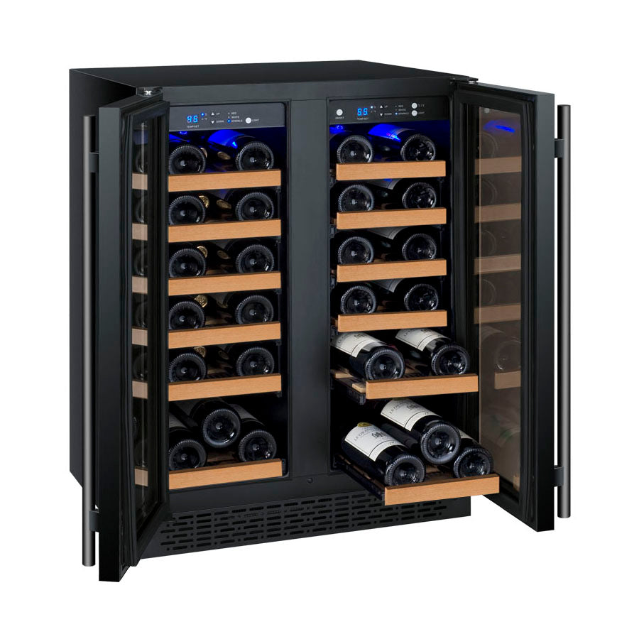 Allavino 24" Wide FlexCount II Tru-Vino 36 Bottle Dual Zone Black Wine Refrigerator - VSWR36-2BF20