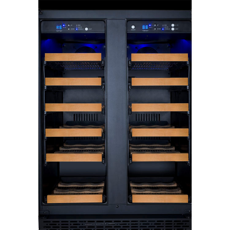 Allavino 24" Wide FlexCount II Tru-Vino 36 Bottle Dual Zone Black Wine Refrigerator - VSWR36-2BF20