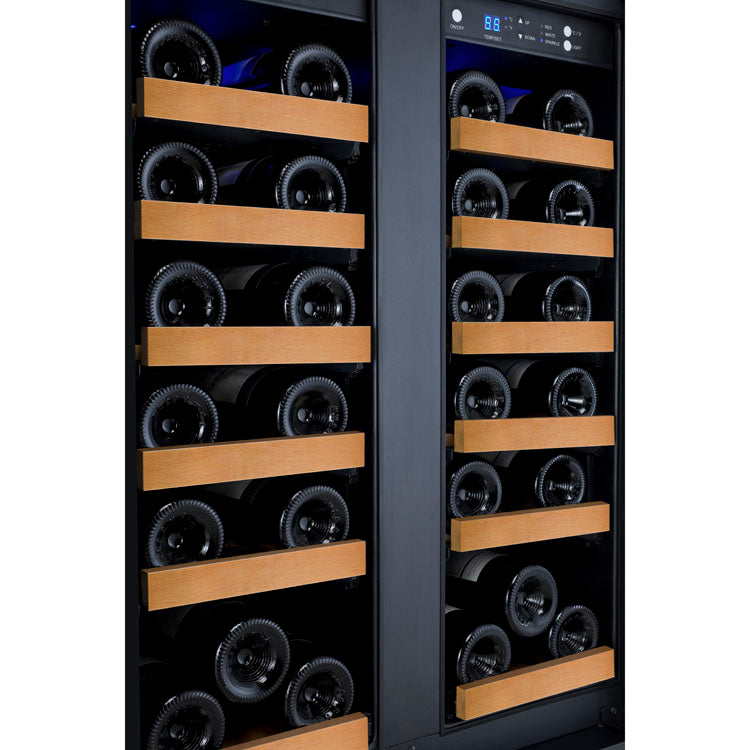 Allavino 24" Wide FlexCount II Tru-Vino 36 Bottle Dual Zone Black Wine Refrigerator - VSWR36-2BF20