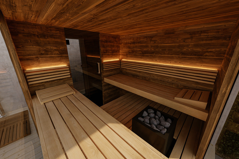 ThermaSol Ombra - Lapacho Wood, 4-6 Person, Outdoor Sauna