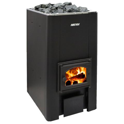 Harvia WK500 Pro Series, 40kW, Wood Sauna Stove Black