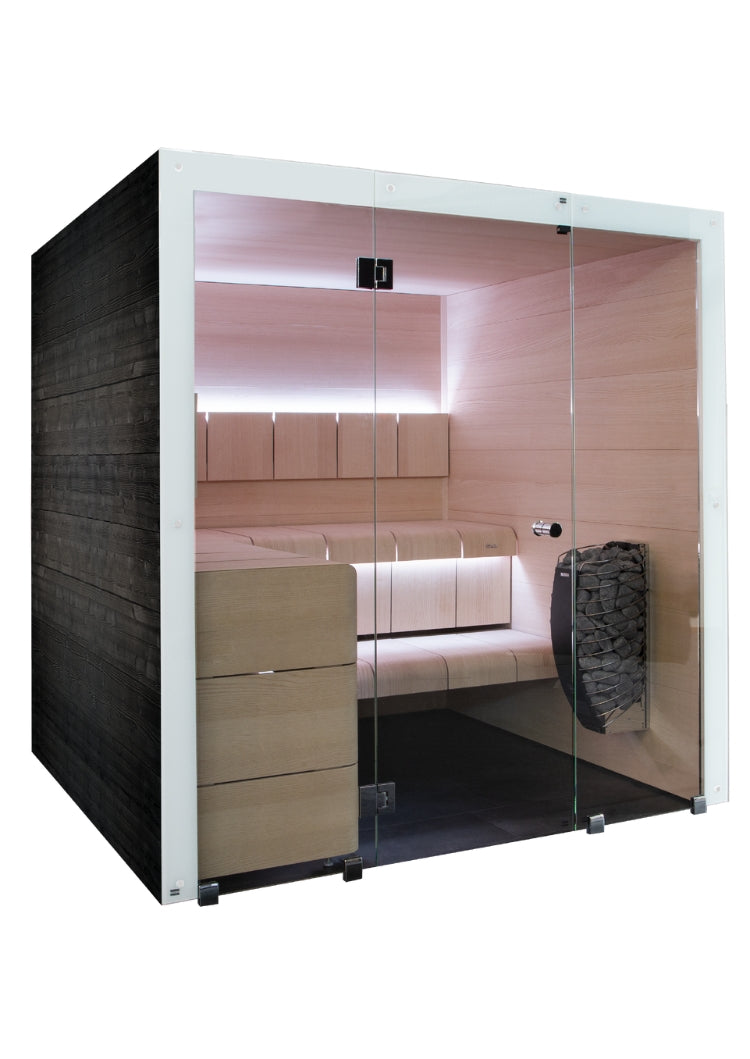ThermaSol Ventura - Black Stained Spruce, 2-6 Person, Indoor Sauna