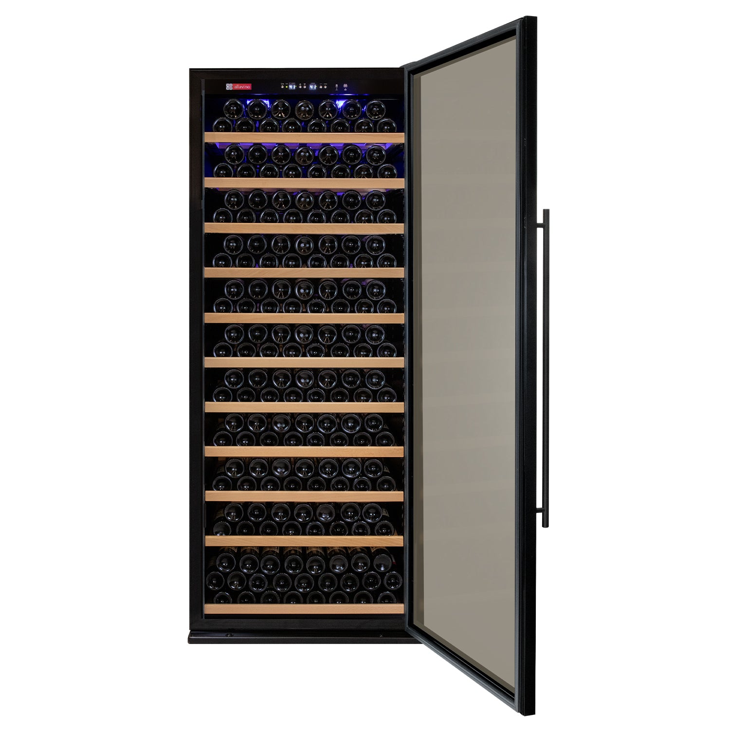 Allavino Vite Series 277 Bottle Single Zone Freestanding Large Capaity Wine Refrigerator with Black Door - Right Hinge