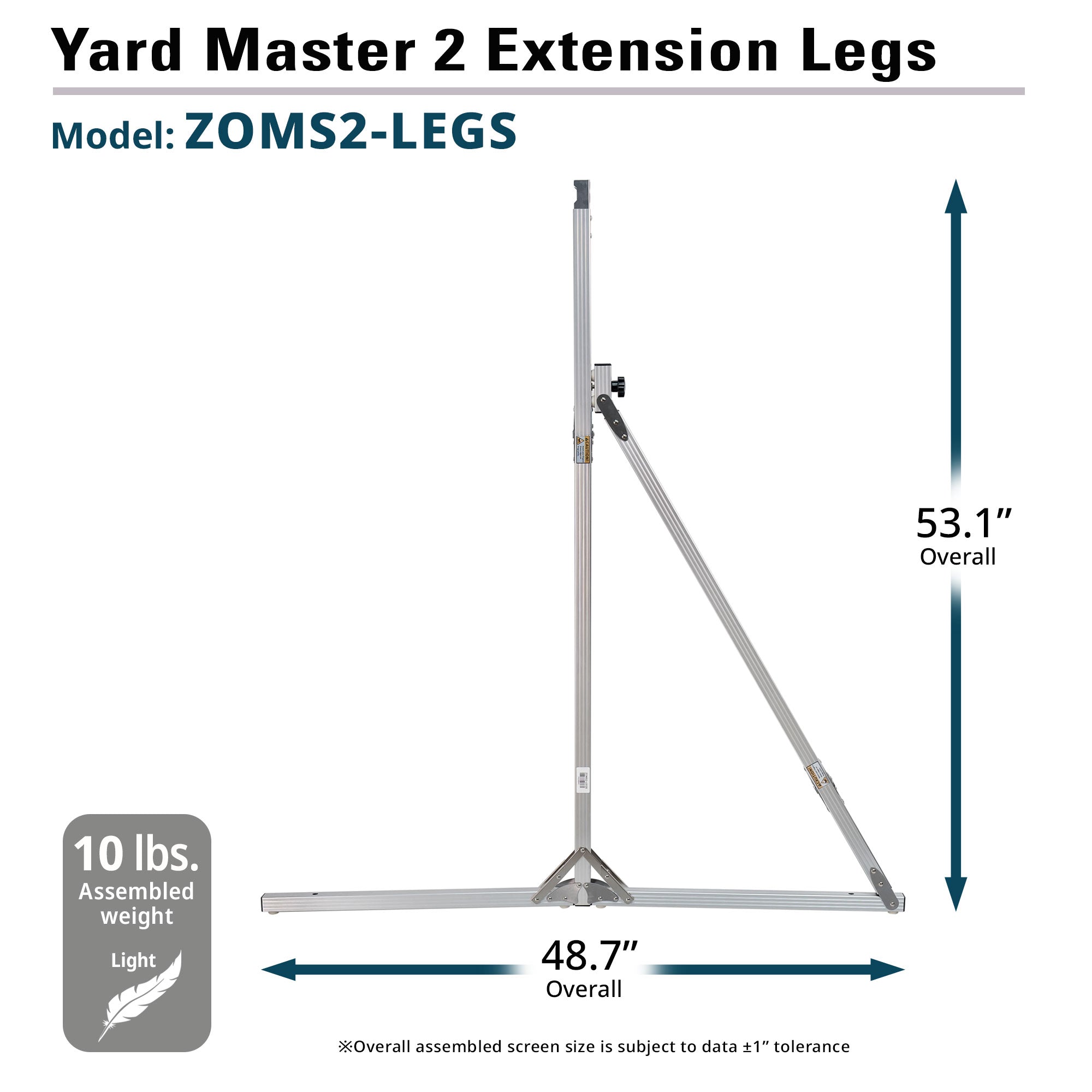 Elite Screens Yard Master 2 Optional EXTENSION Legs/Bars