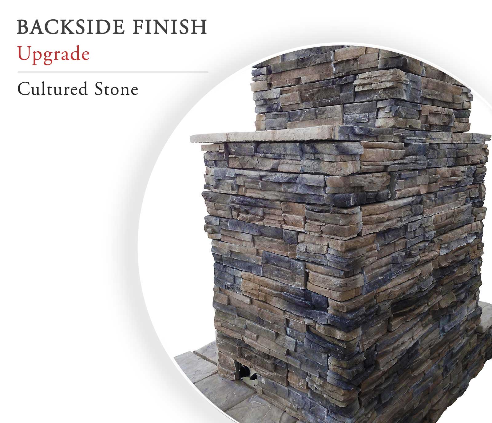 Cal Flame 78-Inch Outdoor Fireplace FRP908-3