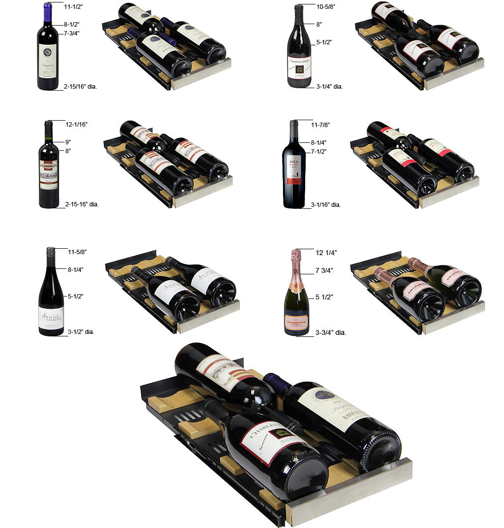 Allavino 24" Wide FlexCount II Tru-Vino 36 Bottle Dual Zone Black Wine Refrigerator - VSWR36-2BF20
