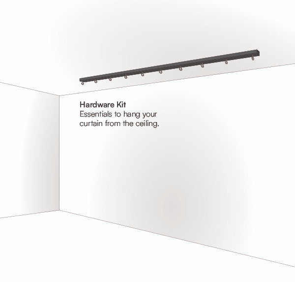 Carl’s Place Hardware Kit to Ceiling Mount Curtain (cyr-curtain-hardware)
