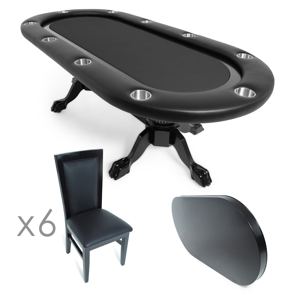 BBO Poker Table The Elite Poker Table with Black Racetrack (2BBO-ELT)