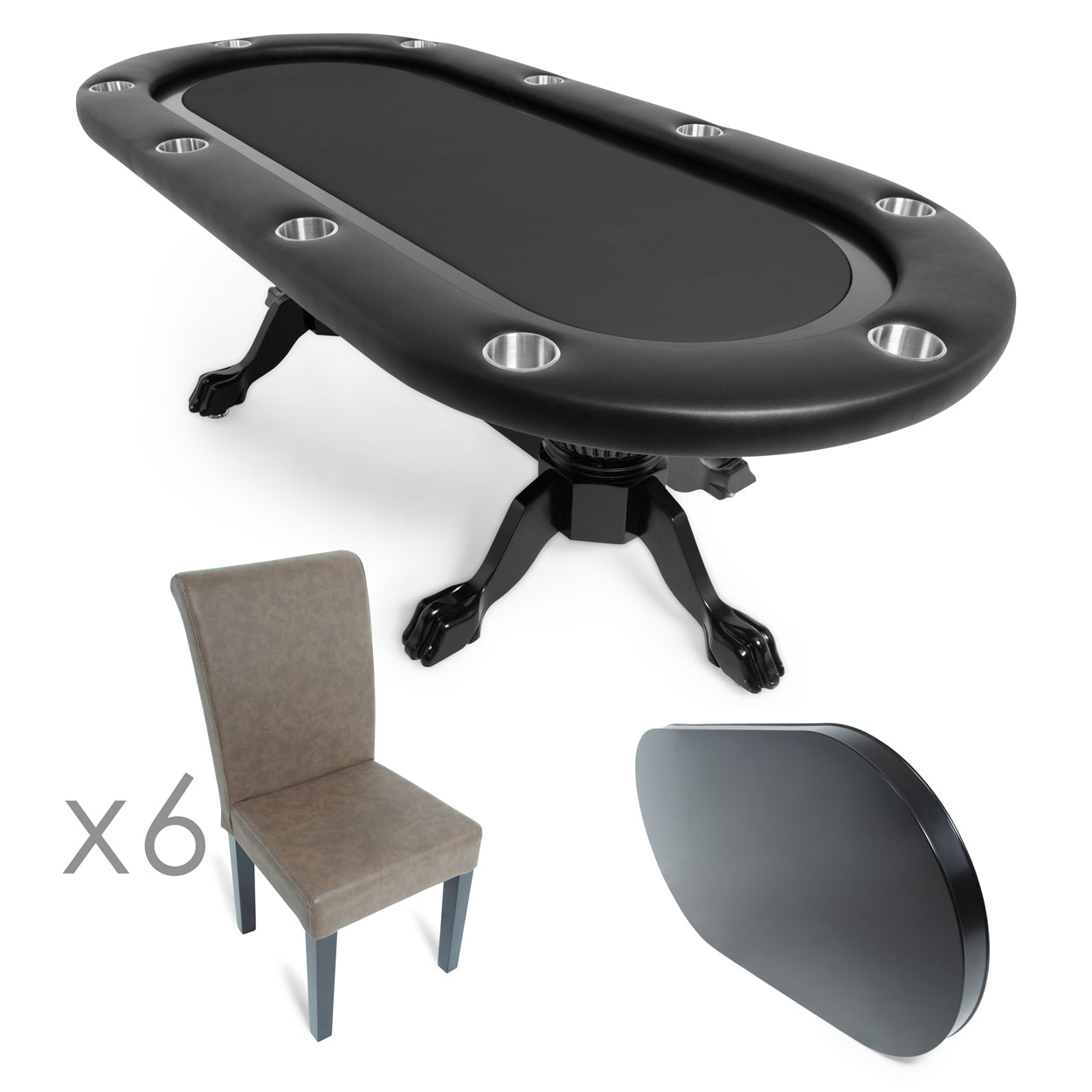 BBO Poker Table The Elite Poker Table with Black Racetrack (2BBO-ELT)