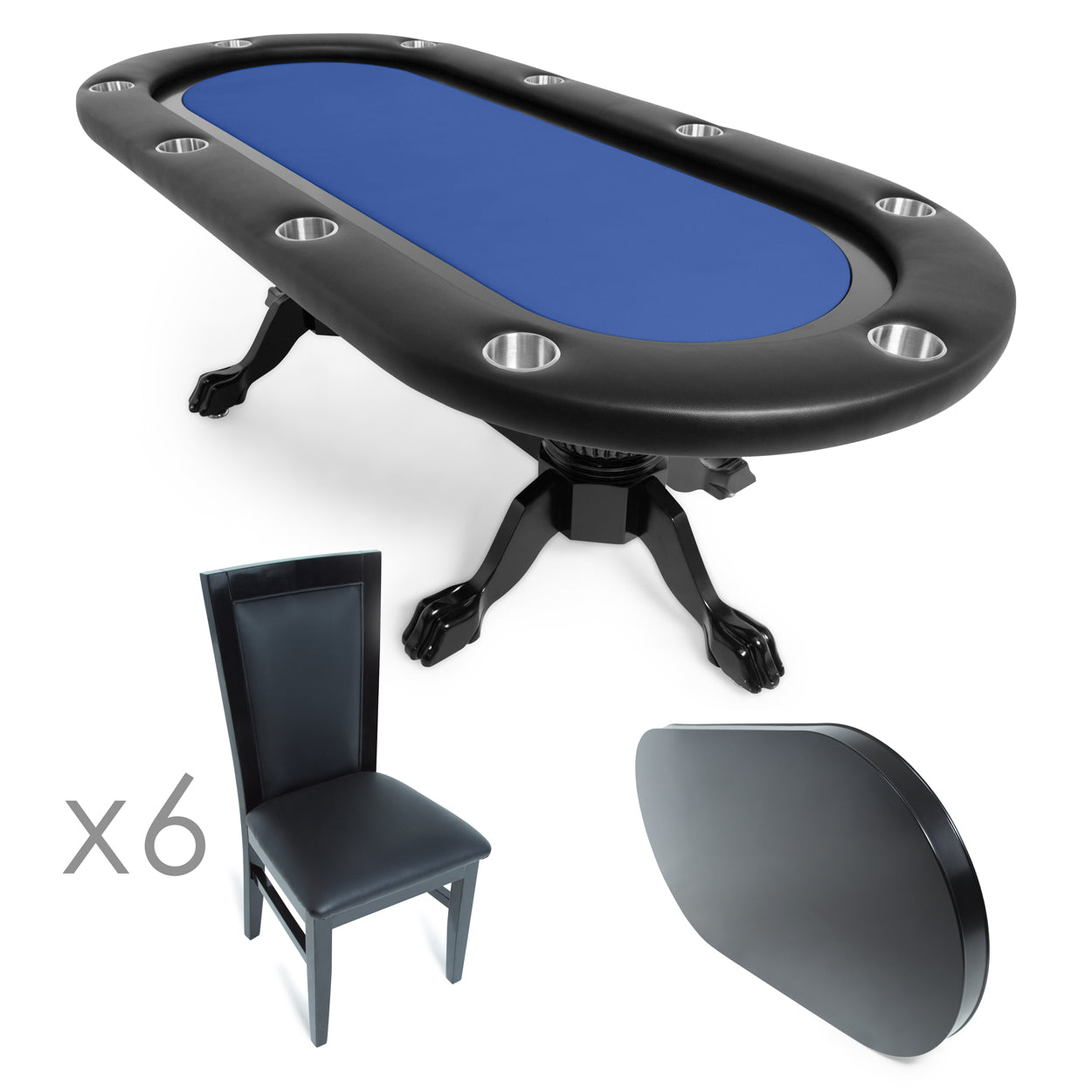 BBO Poker Table The Elite Poker Table with Black Racetrack (2BBO-ELT)
