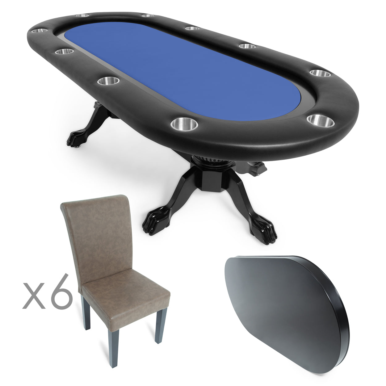 BBO Poker Table The Elite Poker Table with Black Racetrack (2BBO-ELT)