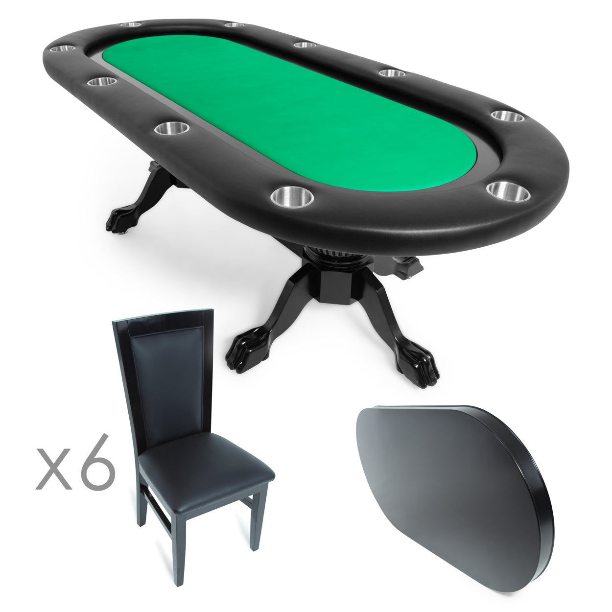 BBO Poker Table The Elite Poker Table with Black Racetrack (2BBO-ELT)