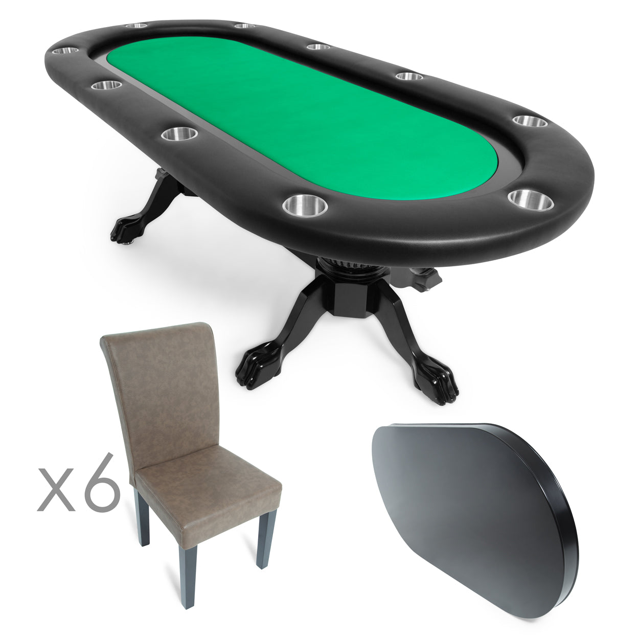 BBO Poker Table The Elite Poker Table with Black Racetrack (2BBO-ELT)