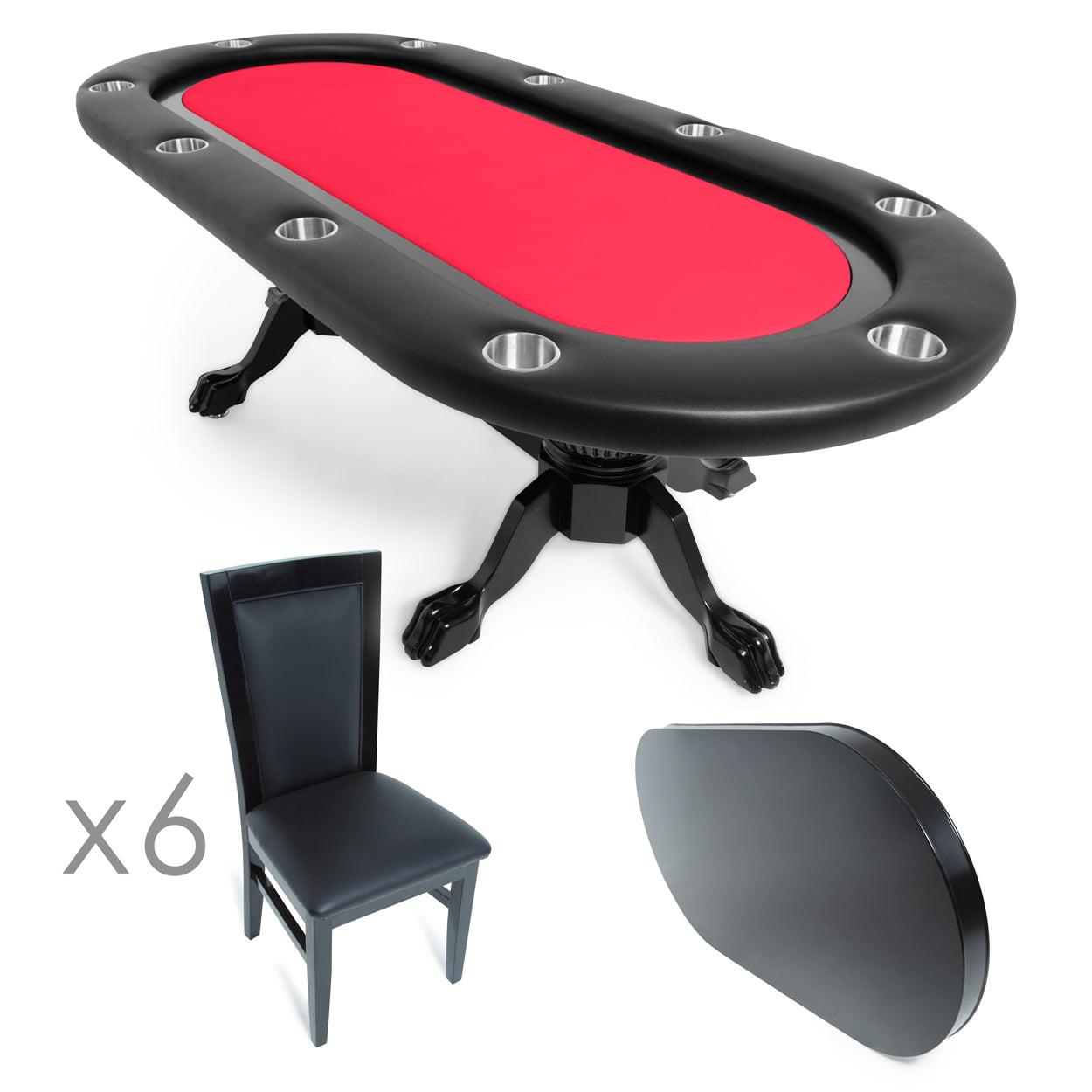 BBO Poker Table The Elite Poker Table with Black Racetrack (2BBO-ELT)