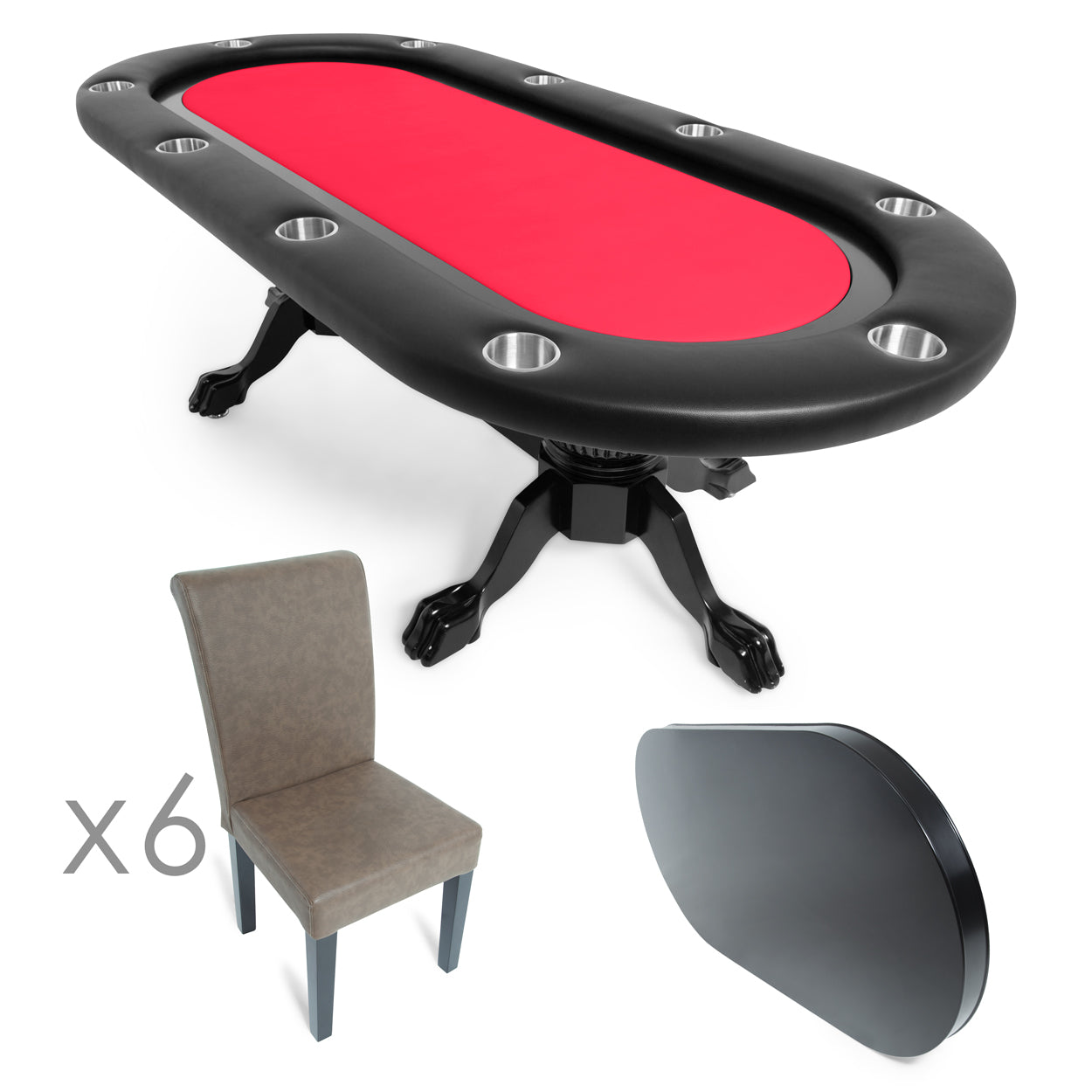 BBO Poker Table The Elite Poker Table with Black Racetrack (2BBO-ELT)