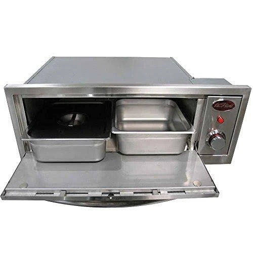 Cal Flame 2-In-1 Oven Built-in Steel Warmer & Pizza Oven