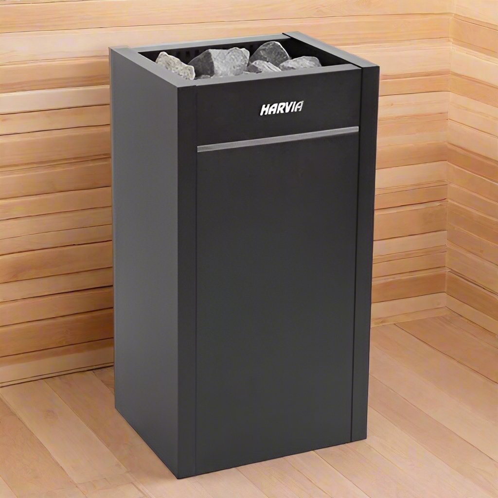 Harvia HL9U1 Virta Series 9kW Stainless Steel Sauna Heater at 240V 1PH Black