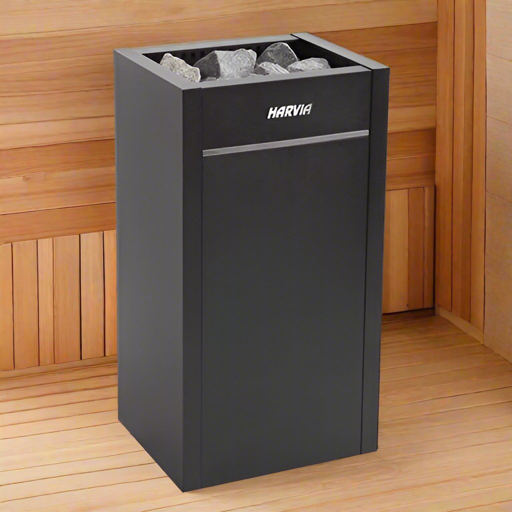 Harvia HL8U1 Virta Series 8kW Stainless Steel Sauna Heater at 240V 1PH Black