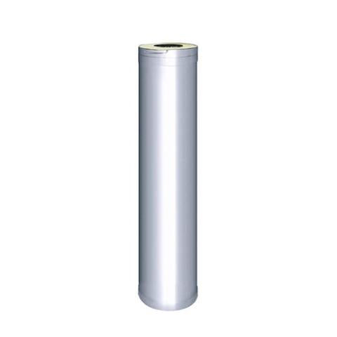 Harvia WHP1000 Sauna Wood Stove Chimney Extension, 1000mm, Stainless Steel Stainless Steel