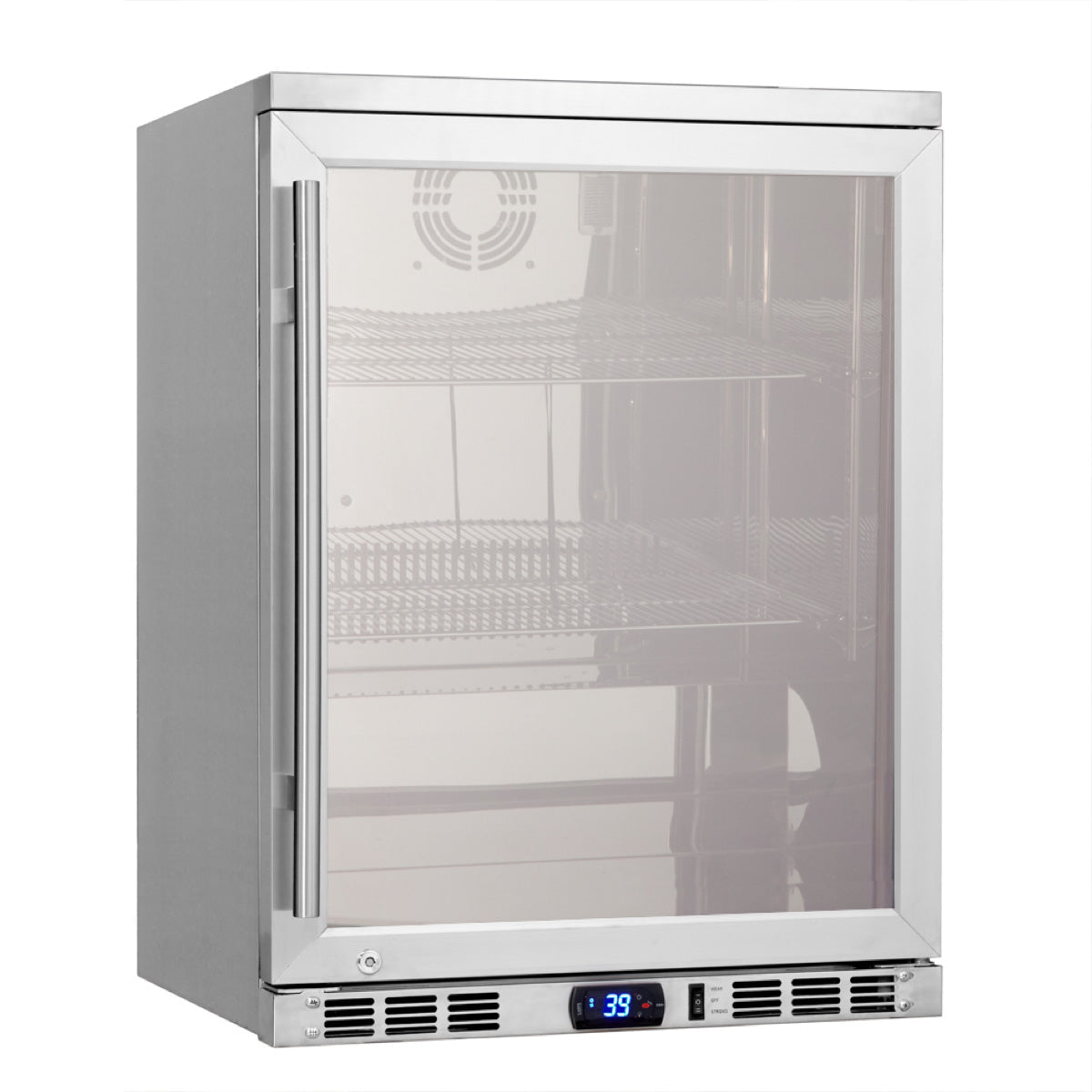 KingsBottle 24 Inch Undercounter Beverage Cooler with Heating Glass Door ( KBU55M)