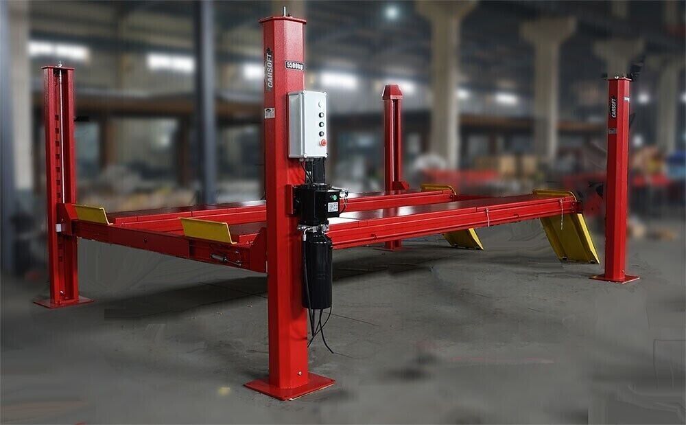 KT-4H150 Heavy Duty 4-Post Alignment Lift 15,000lbs. Rolling Jack Included