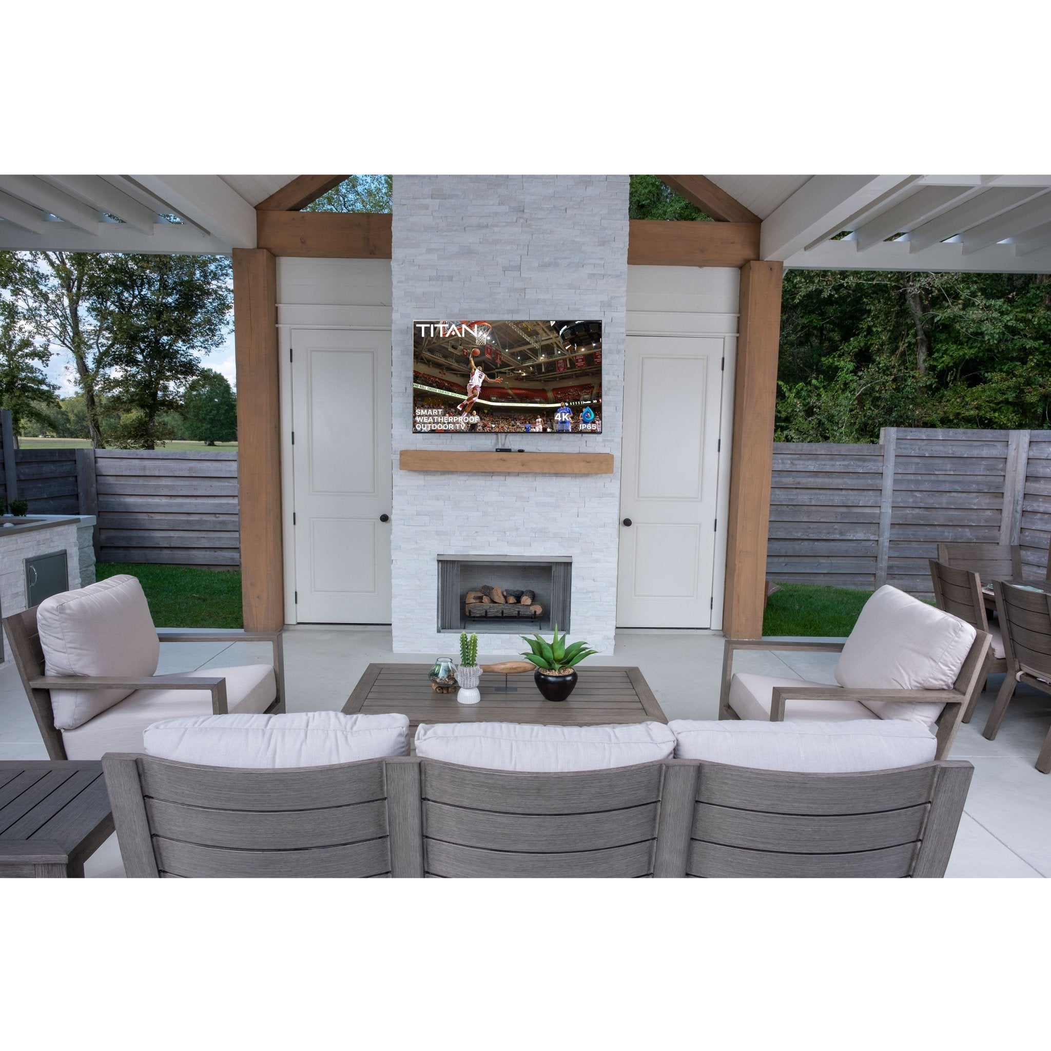 Titan Weatherproof Outdoor TV Partial Sun L-100 QNED 4K Smart TV powered by LG WebOS (L100-QNED)