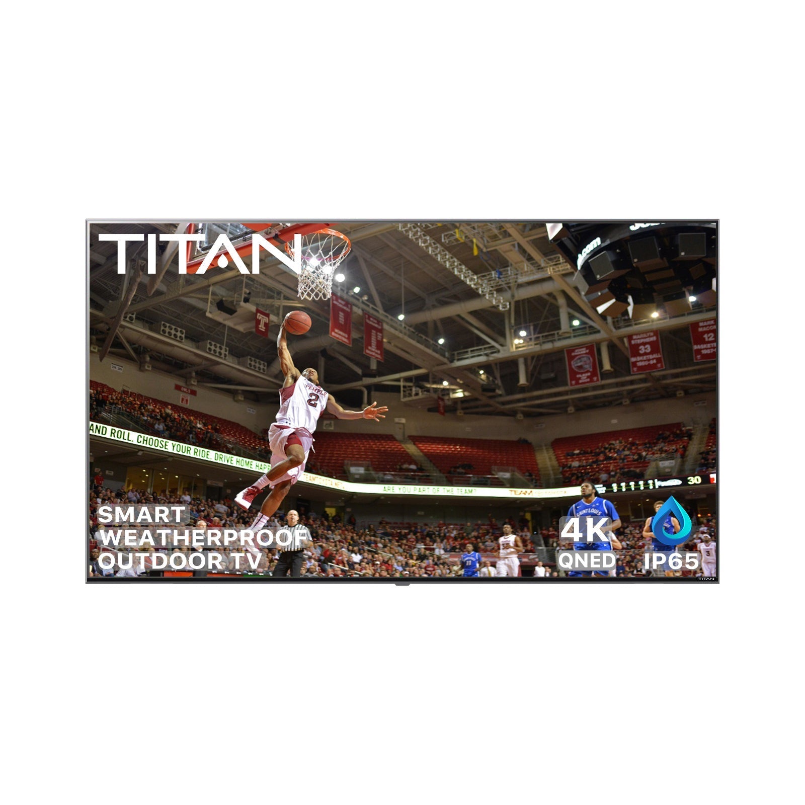 Titan Weatherproof Outdoor TV Partial Sun L-100 QNED 4K Smart TV powered by LG WebOS (L100-QNED)