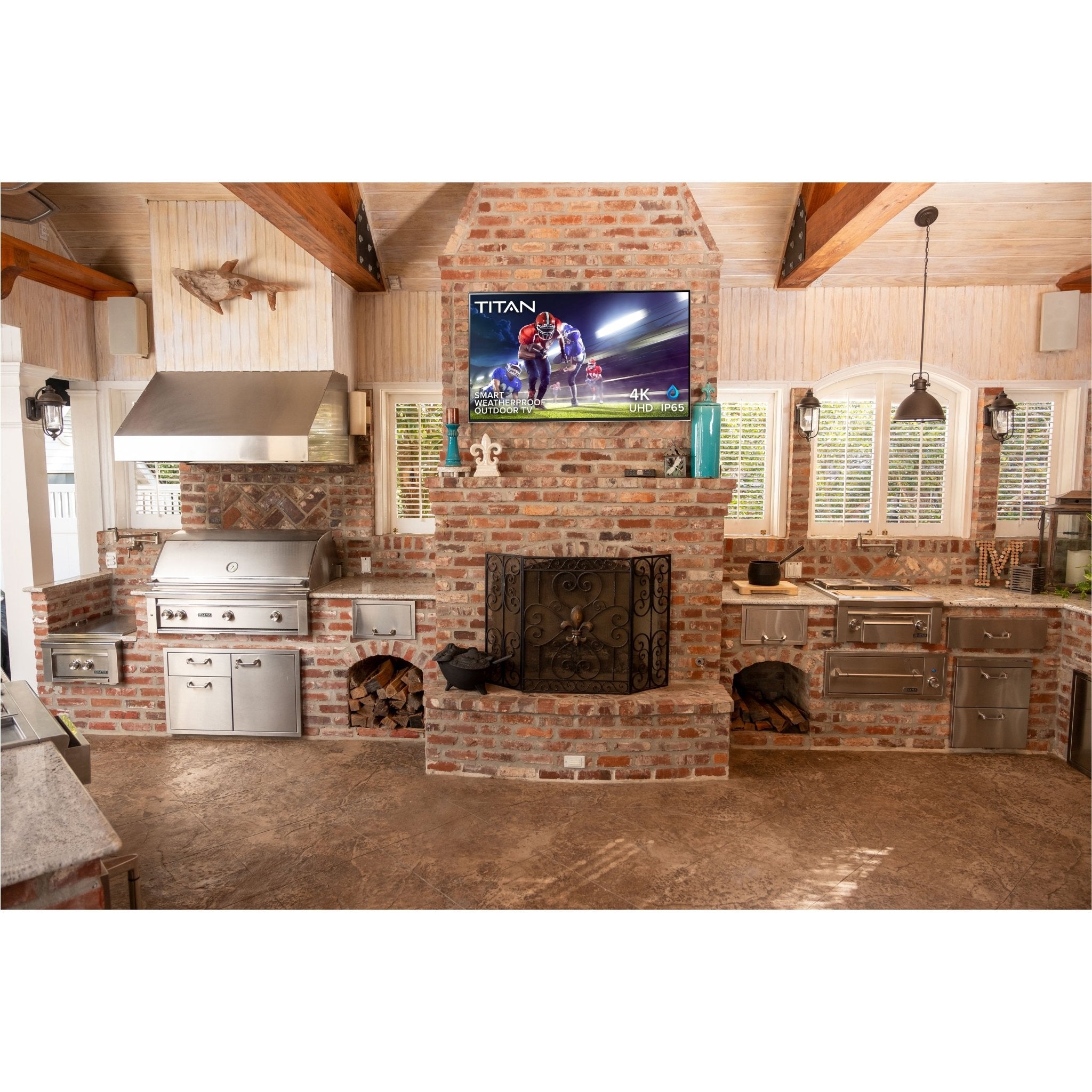 Titan Weatherproof Outdoor TV Partial Sun L-100 UHD 4K Smart TV powered by LG WebOS (L100-UHD)
