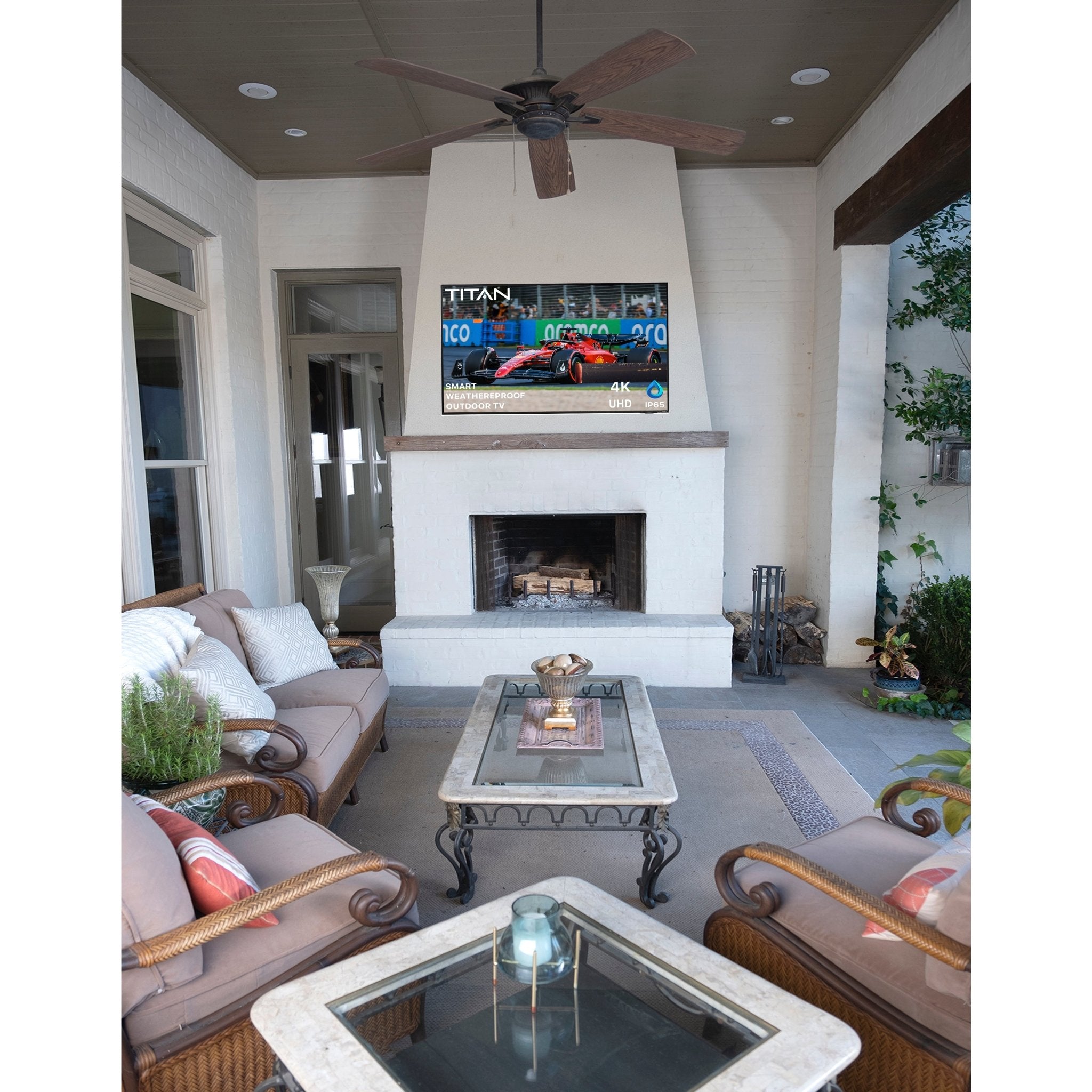 Titan Weatherproof Outdoor TV Partial Sun S-100 UHD 4K Smart TV powered by Samsung Tizen SmartThings (S100-UHD)