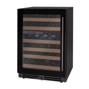 Allavino Reserva Series 50 Bottle Dual Zone Built-in Wine Cooler Refrigerator with Black Glass Door - Left Hinge