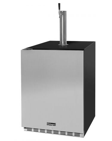 Kegco 24" Wide Single Tap Stainless Steel Built-In Right / Left Hinge ADA Kegerator with Kit - HK48BSA-1