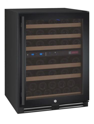 Allavino FlexCount Series 56 Bottle Dual Zone Built-in Wine Cooler Refrigerator with Black Door - Right Hinge - VSWR56-2BR20