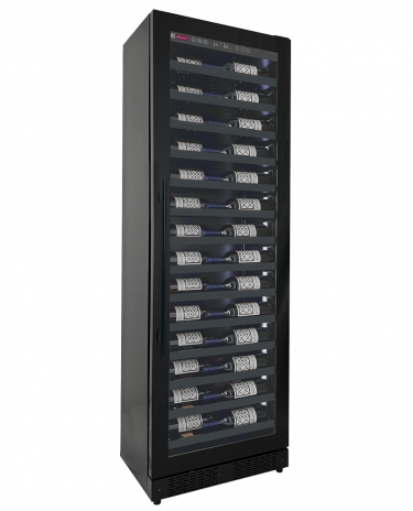 Allavino Reserva Series 67 Bottle Single Zone Shallow Built-in Wine Cooler Refrigerator with Black Glass Door - Right Hinge