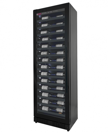 Allavino Reserva Series 67 Bottle 71" Tall Single Zone Left Hinge Black Shallow Wine Cooler Refrigerator Console