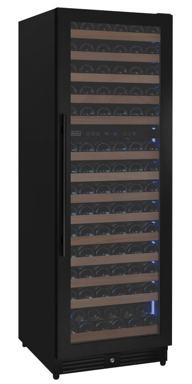 Allavino Reserva Series 154 Bottle 71" Tall Dual Zone Built-in Right Hinge Wine Refrigerator with Black Metal Door