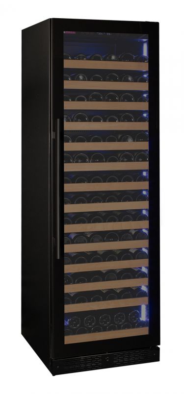 Allavino Reserva Series 163 Bottle 71" Tall Single Zone Right Hinge Black Glass Door Wine Cooler Refrigerator