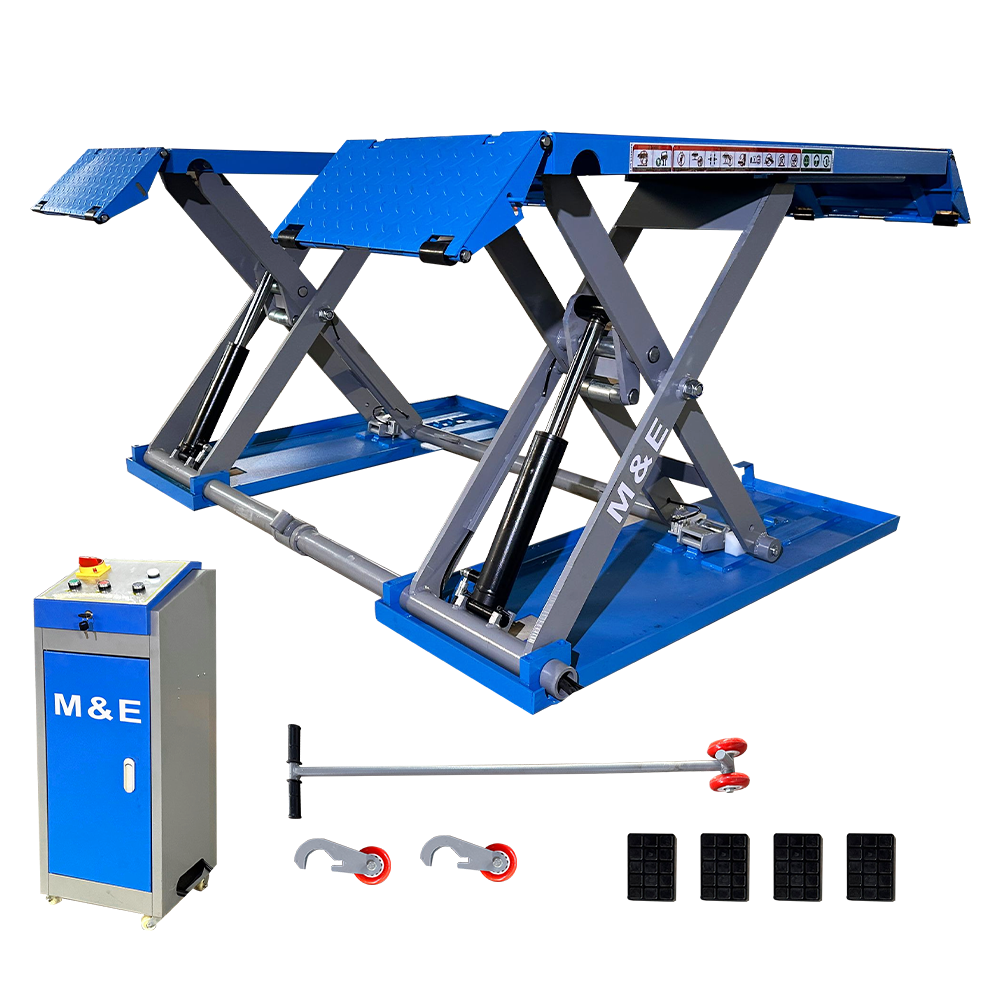 Katool  M&E Mid Rise Scissor Lift 7700lbs pneumatic Release Auto Lift Car Lift 220V x8p